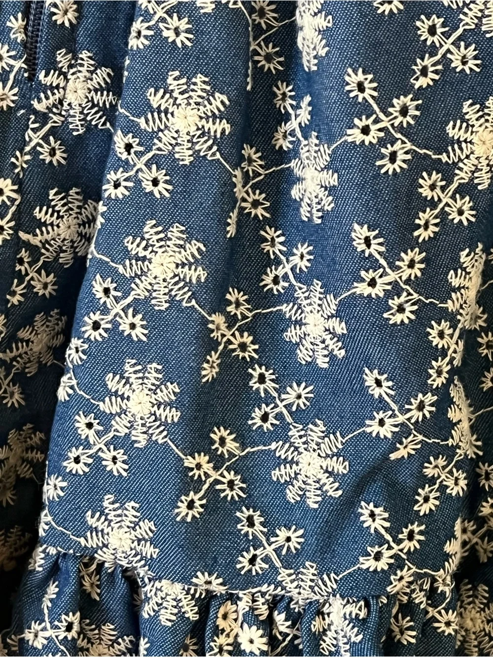Pippa & Julie Blue Floral Embroidered Girls Dress NWT